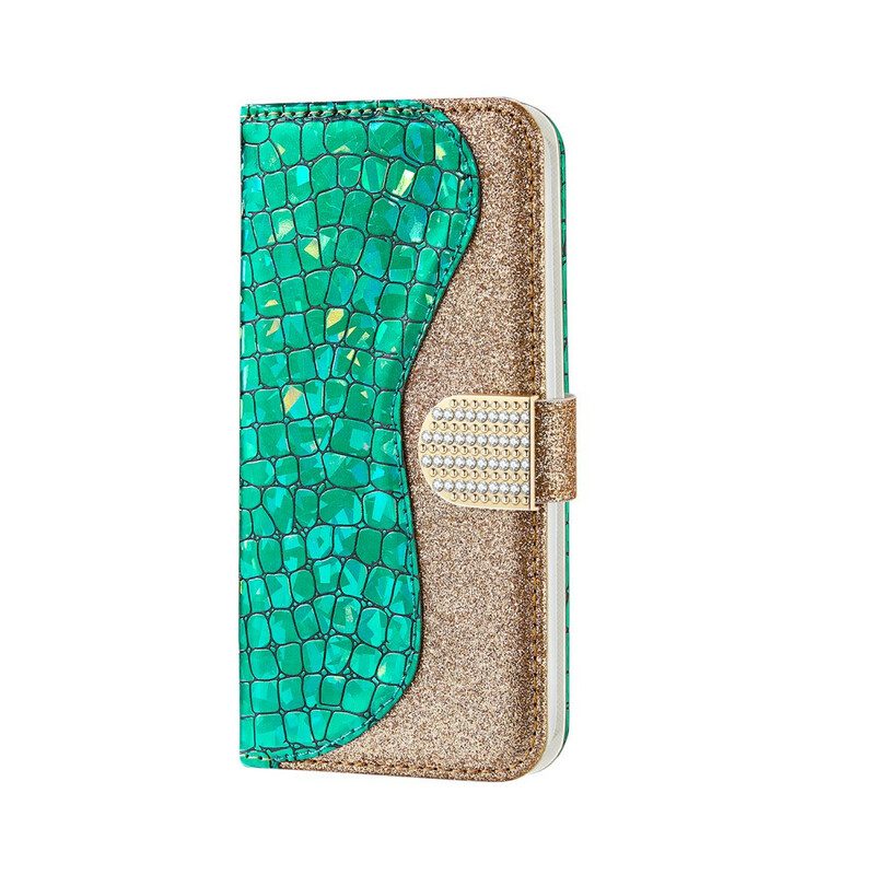 Fodral För iPhone XS Max Croc-diamanter