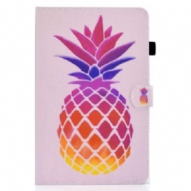 Fodral iPad (2025) Färgglad Ananas