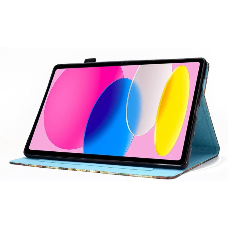 Fodral iPad (2025) Färgglad Ananas