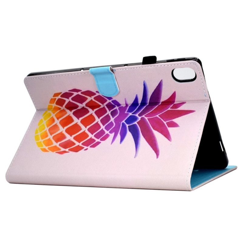 Fodral iPad (2025) Färgglad Ananas