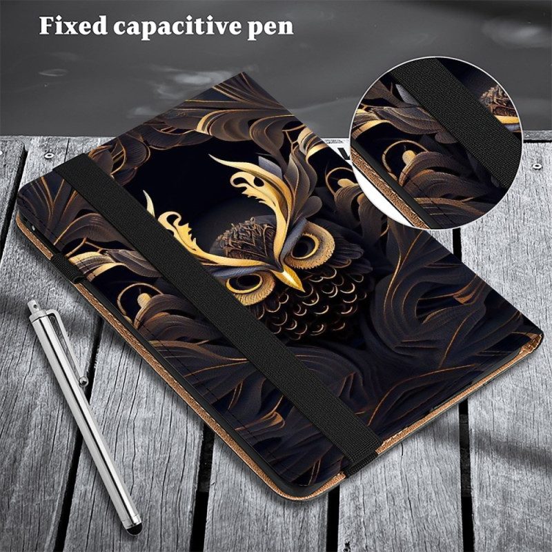 Fodral iPad (2025) Gyllene Uggla