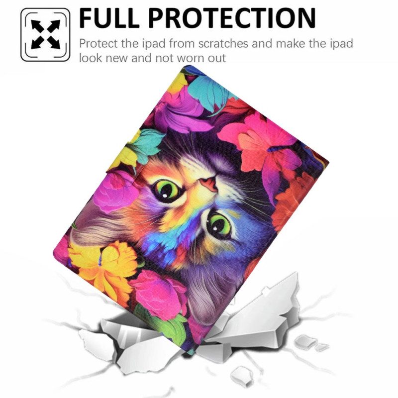 Fodral iPad (2025) Rosa Kattunge
