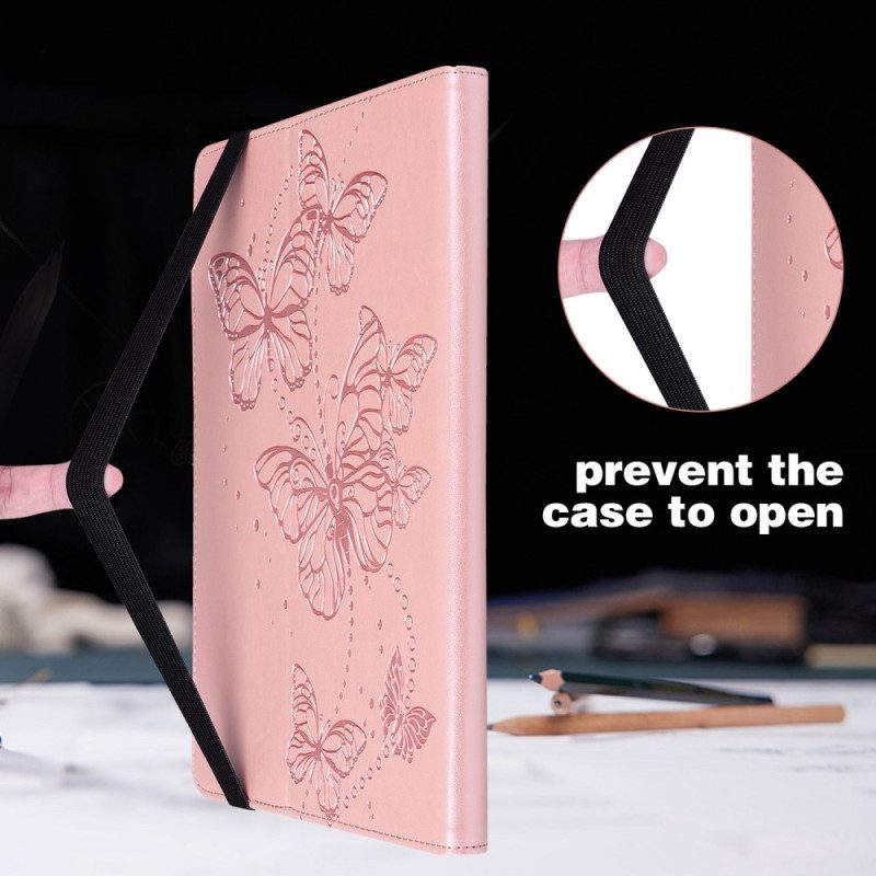 Fodral iPad (2025) Stiliserade Fjärilar