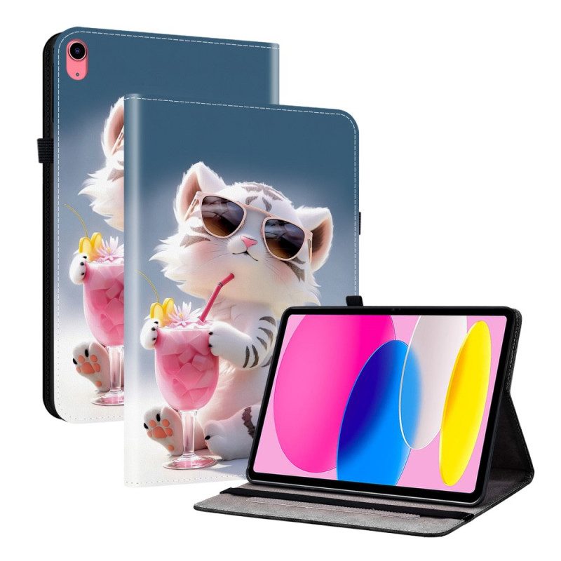 Fodral iPad (2025) Tecknad Tiger