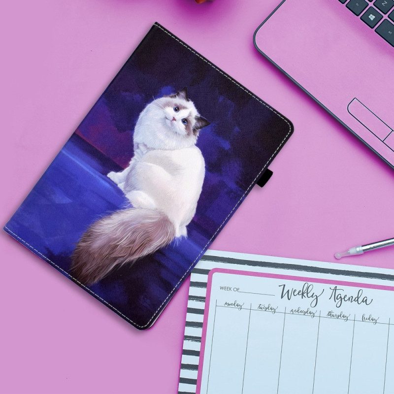 Fodral iPad (2025) Vit Katt