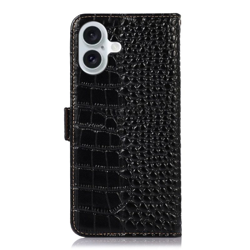 Fodral iPhone 17 Krokodilstrukturerat Läder