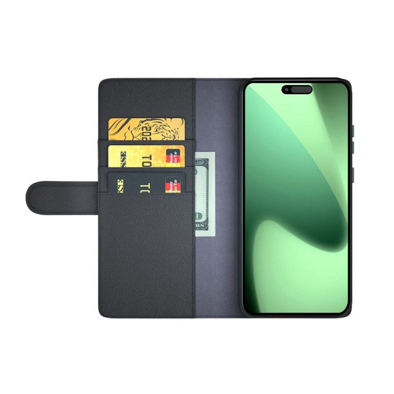 Fodral iPhone 17 Pro Plånbok I Äkta Läder