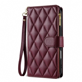 Fodral iPhone Air Quiltad Med Snodd Och Axelrem