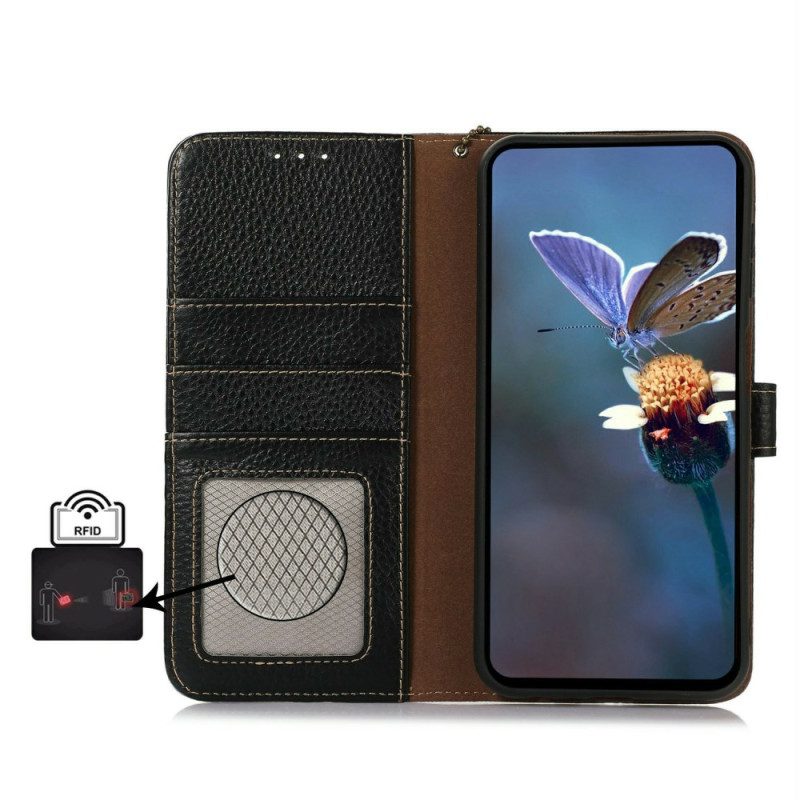 Fodral iPhone Air Rfid-blockerande Litchi Läder