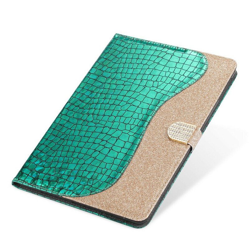 Folio-fodral För iPad 10.2" (2020) (2019) / Air 10.5" / Pro 10.5" Croc Glitter