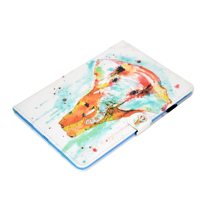 Folio-fodral För iPad Air (2022) Akvarellelefant