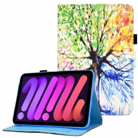Folio-fodral För iPad Mini 6 (2021) Akvarellträd