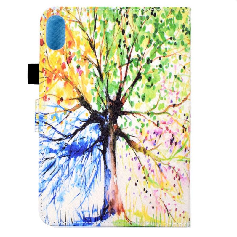 Folio-fodral För iPad Mini 6 (2021) Akvarellträd