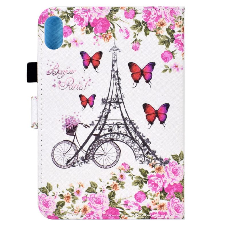 Folio-fodral För iPad Mini 6 (2021) Eiffeltornets Cykel