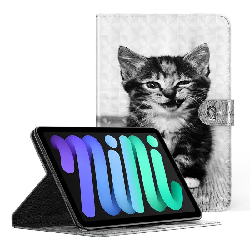 Folio-fodral För iPad Mini 6 (2021) Kattunge I Konstläder