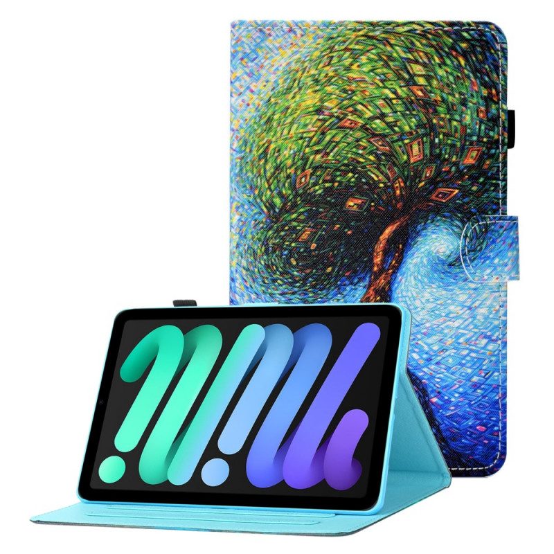 Folio-fodral För iPad Mini 6 (2021) Konstnärligt Träd