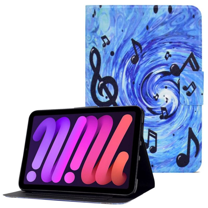 Folio-fodral För iPad Mini 6 (2021) Musiknoter