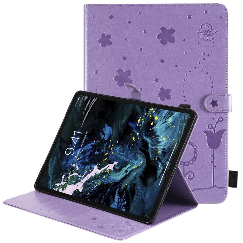 Folio-fodral För iPad Pro 12.9" (2021) (2020) (2018) Katt Och Bin