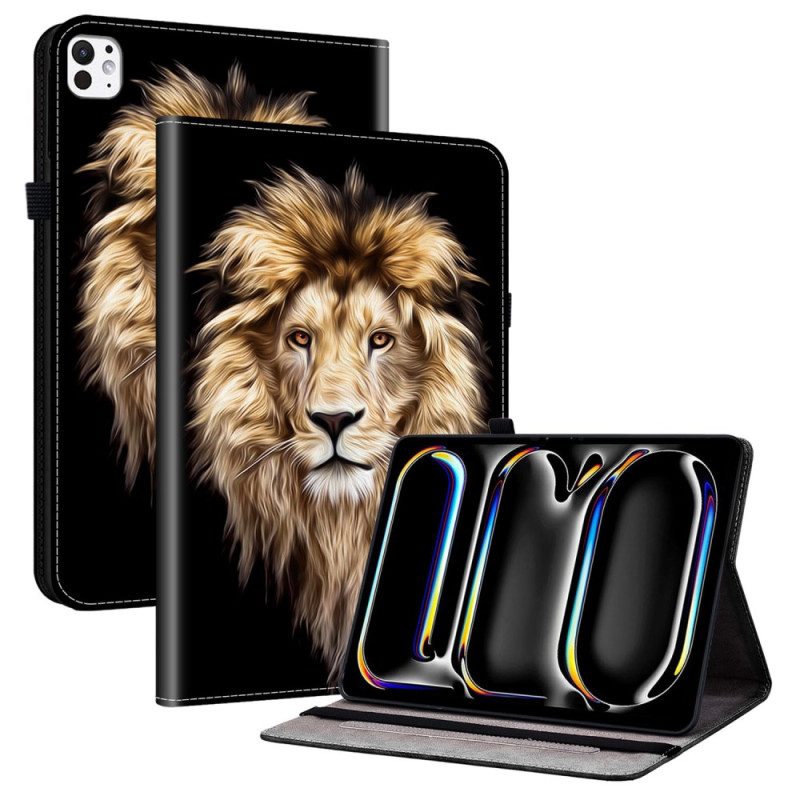 Folio-fodral För iPad Pro 13 (2025) Lejonhuvud