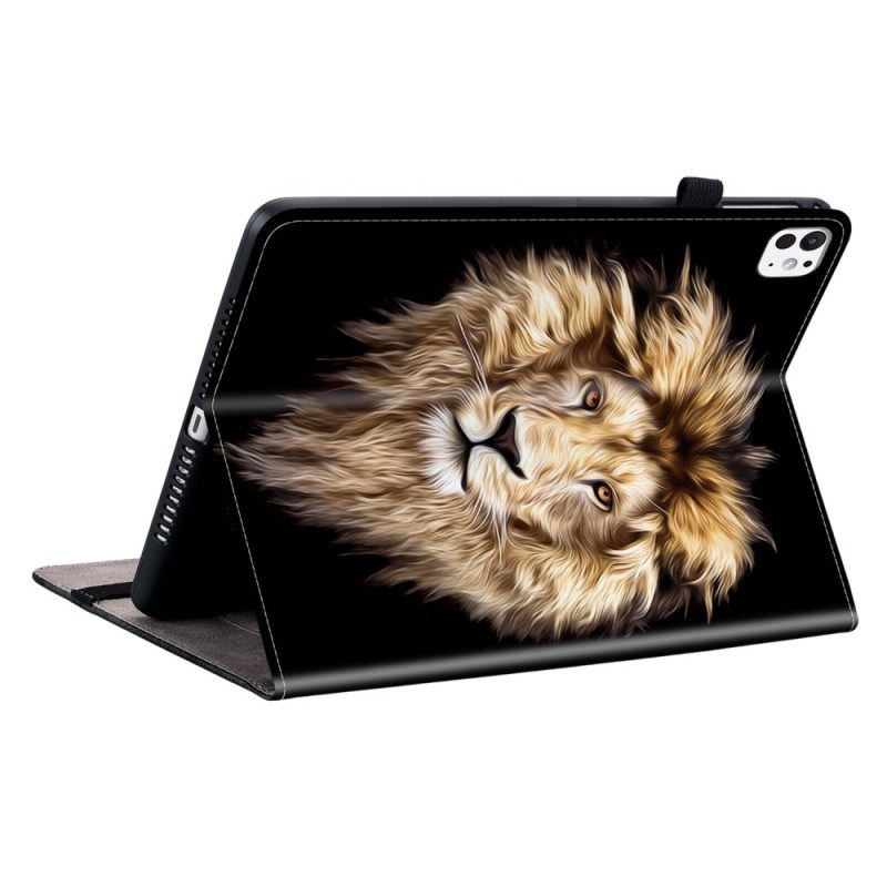 Folio-fodral För iPad Pro 13 (2025) Lejonhuvud