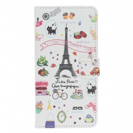 Folio-fodral För iPhone 11 Jag Älskar Paris