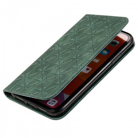 Folio-fodral För iPhone 11 Läderfodral Barockblommor