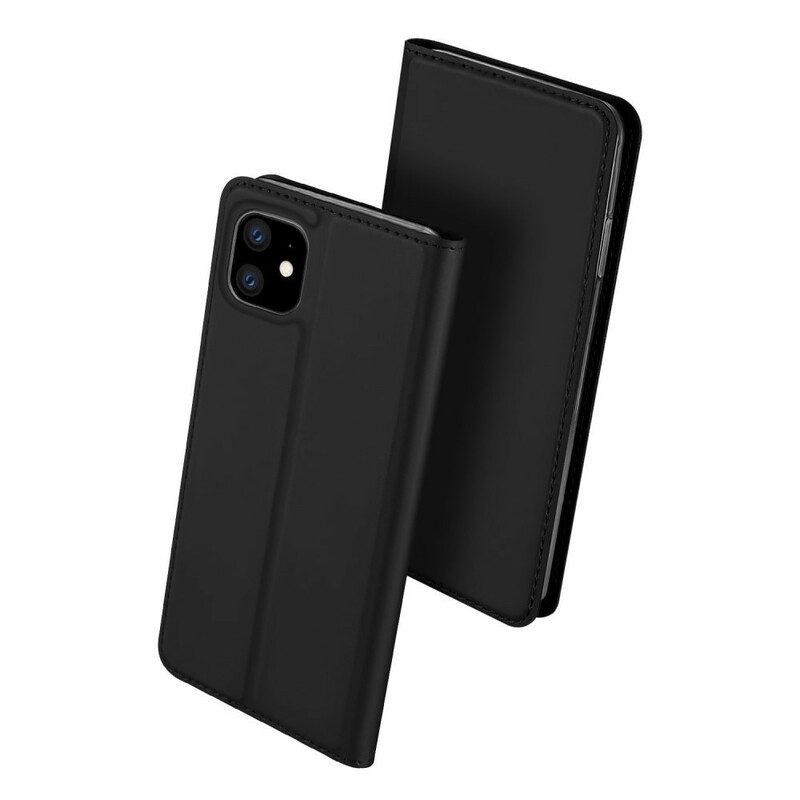 Folio-fodral För iPhone 11 Läderfodral Dux Ducis Pro Series Skin