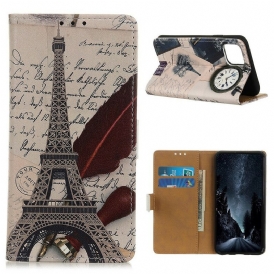 Folio-fodral För iPhone 11 Poetens Eiffeltorn