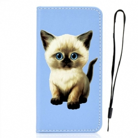 Folio-fodral För iPhone 12 / 12 Pro Läderfodral Superstar Cat