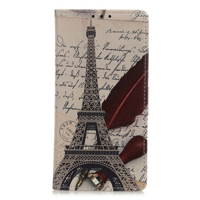 Folio-fodral För iPhone 12 / 12 Pro Poetens Eiffeltorn