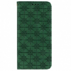 Folio-fodral För iPhone 13 Läderfodral Barockblommor