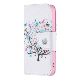 Folio-fodral För iPhone 13 Mini Blommigt Träd