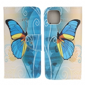 Folio-fodral För iPhone 13 Mini Fjärilar