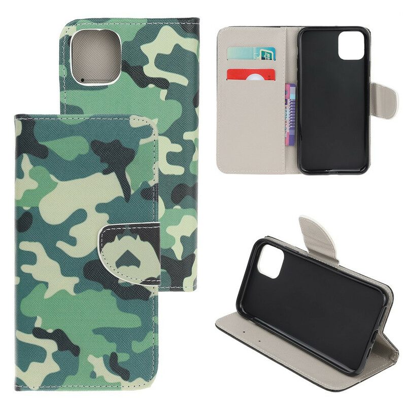 Folio-fodral För iPhone 13 Mini Militärt Kamouflage