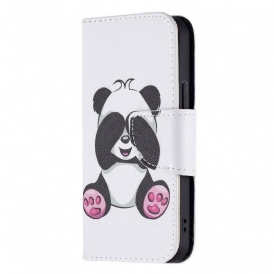 Folio-fodral För iPhone 13 Mini Panda Kul