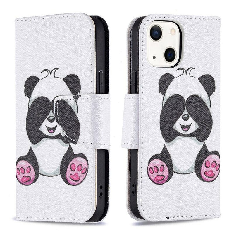 Folio-fodral För iPhone 13 Mini Panda Kul