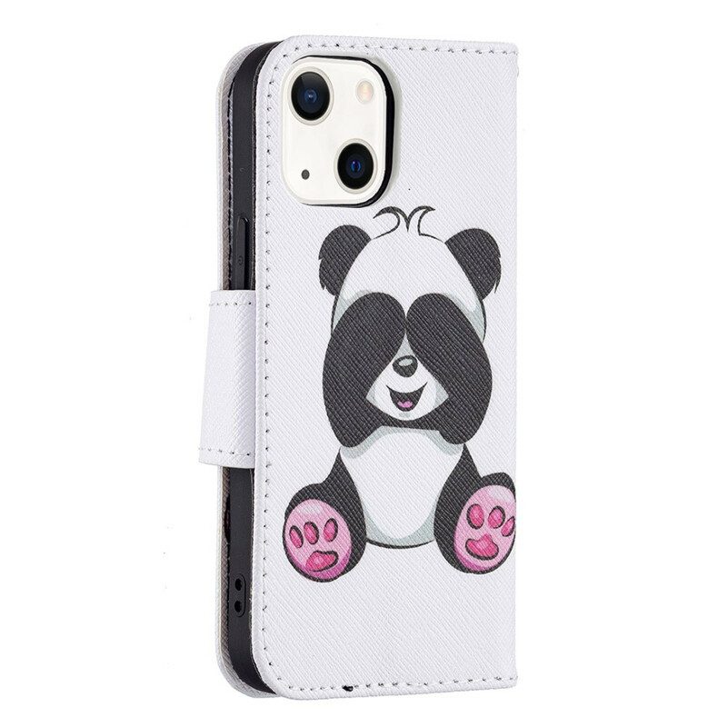 Folio-fodral För iPhone 13 Mini Panda Kul