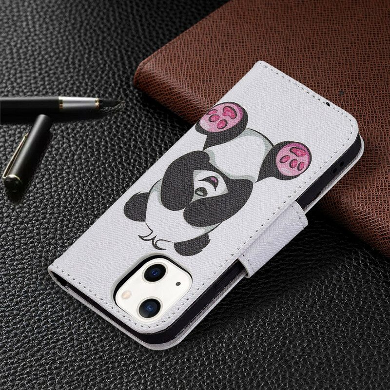 Folio-fodral För iPhone 13 Mini Panda Kul