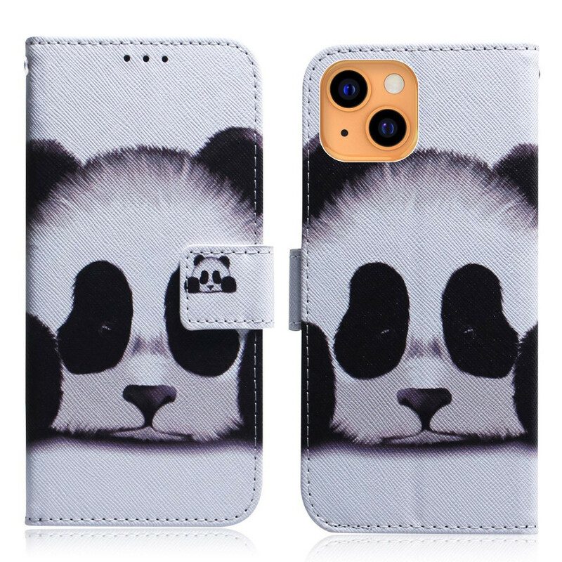 Folio-fodral För iPhone 13 Mini Pandaansikte