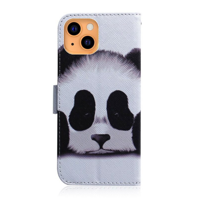 Folio-fodral För iPhone 13 Mini Pandaansikte