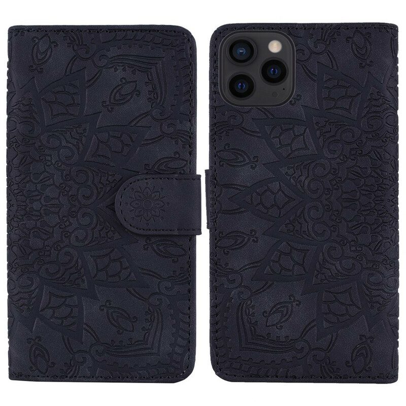 Folio-fodral För iPhone 13 Pro Barockmandala