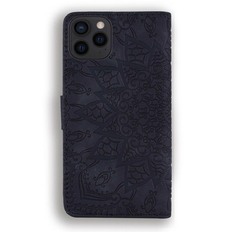 Folio-fodral För iPhone 13 Pro Barockmandala