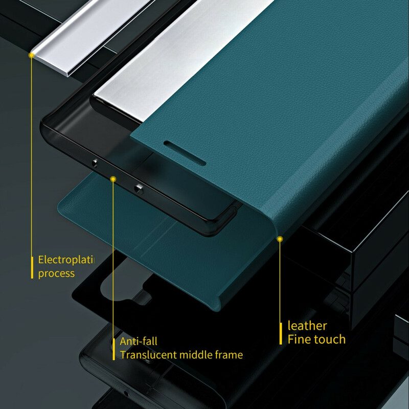 Folio-fodral För iPhone 13 Pro Läderfodral Litchi Konstläder Magnetlås