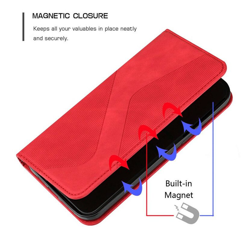Folio-fodral För iPhone 13 Pro Max Läderfodral S-design Läderstil