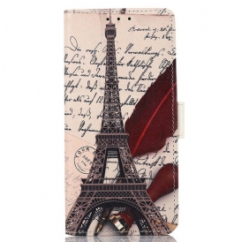 Folio-fodral För iPhone 13 Pro Max Poetens Eiffeltorn