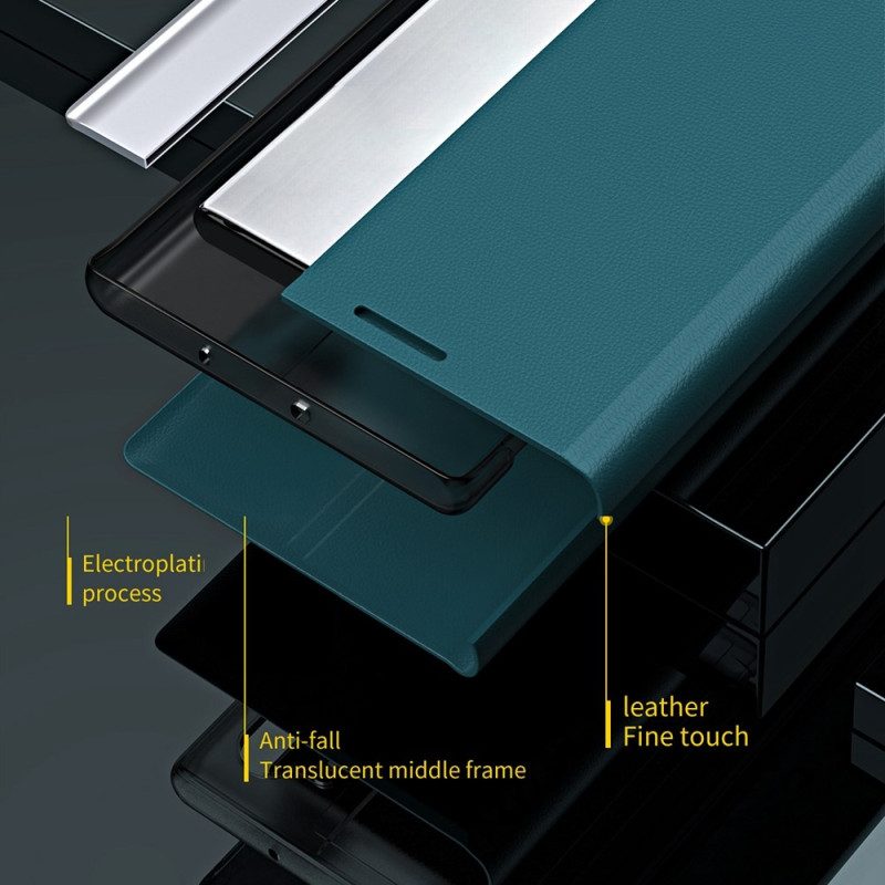 Folio-fodral För iPhone 14 Läderfodral Ny Design