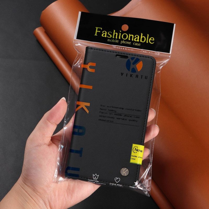 Folio-fodral För iPhone 14 Pro Läderfodral Dekorativ Nit