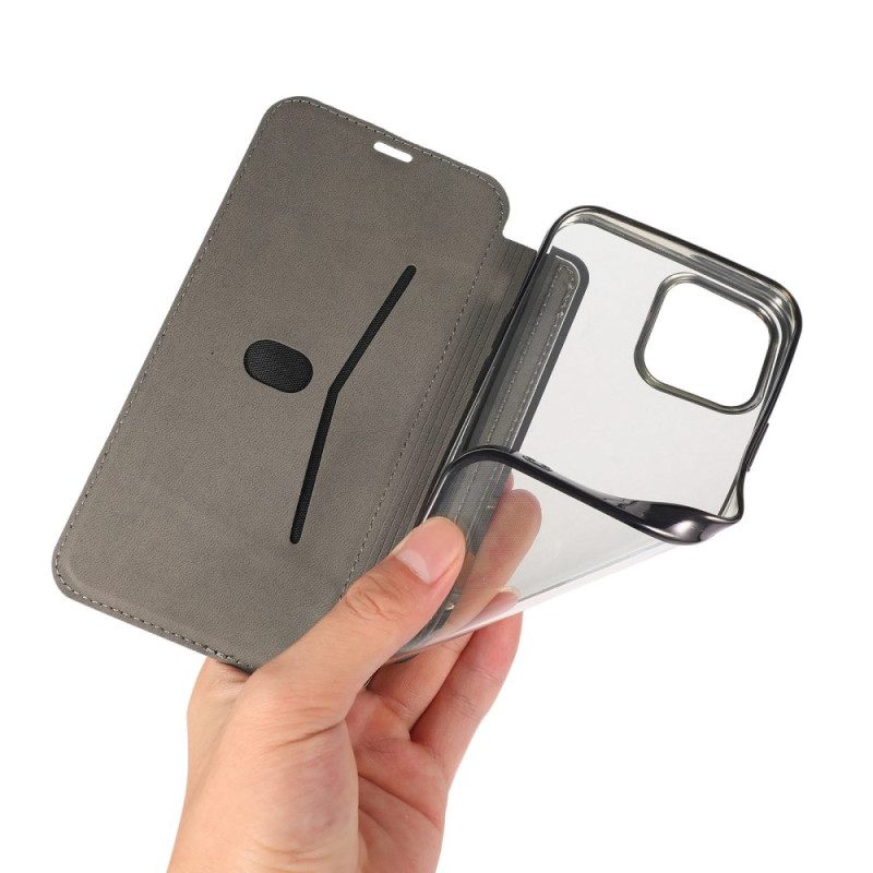 Folio-fodral För iPhone 14 Pro Läderfodral Korthållare I Konstläder
