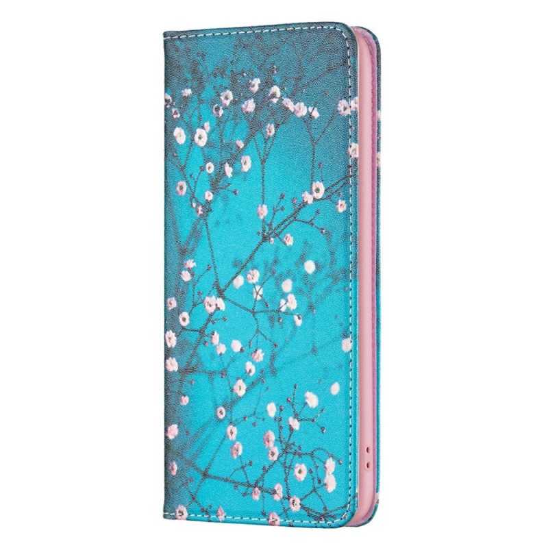 Folio-fodral För iPhone 14 Pro Max Läderfodral Blomster