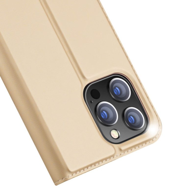 Folio-fodral För iPhone 14 Pro Max Läderfodral Skin Pro Dux Ducis